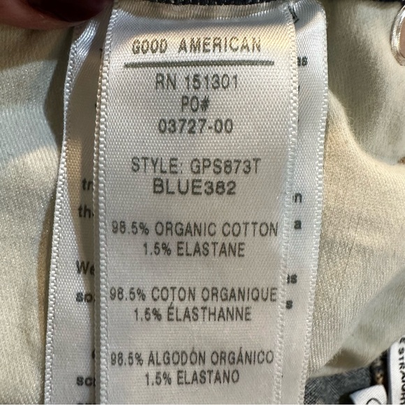 Good American Women's Good Petite Straight Mid Rise Jeans Size 15 / 33 Blue - Picture 12 of 15